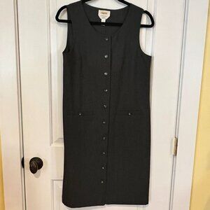 Vintage Talbots Sleeveless Shirt Dress Size 4